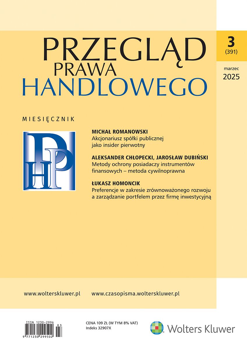 Przegląd Prawa Handlowego - Nr 3/2025 391