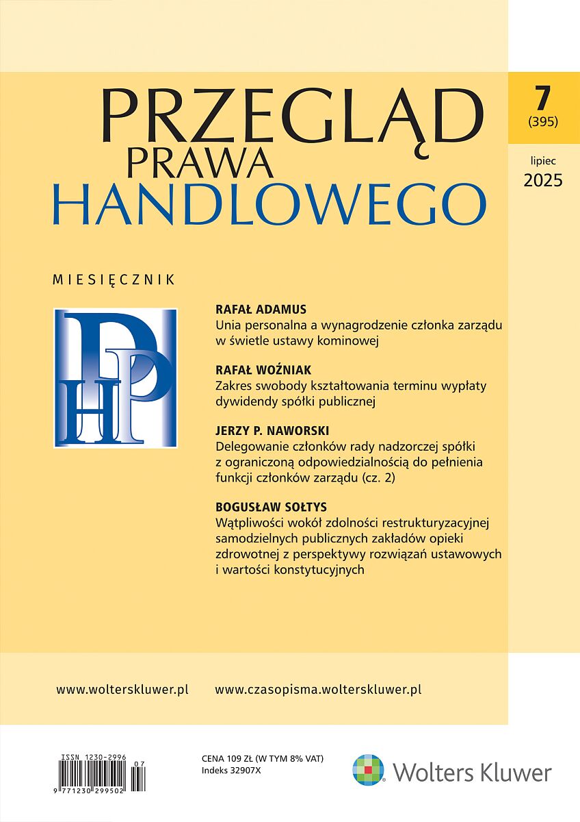 Przegląd Prawa Handlowego - Nr 7/2025 395