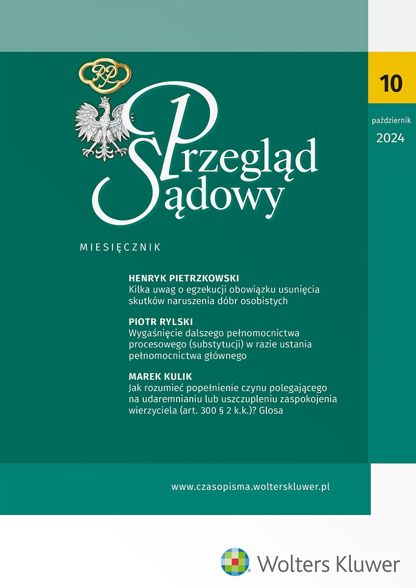 Przegląd Sądowy - Nr 10/2024