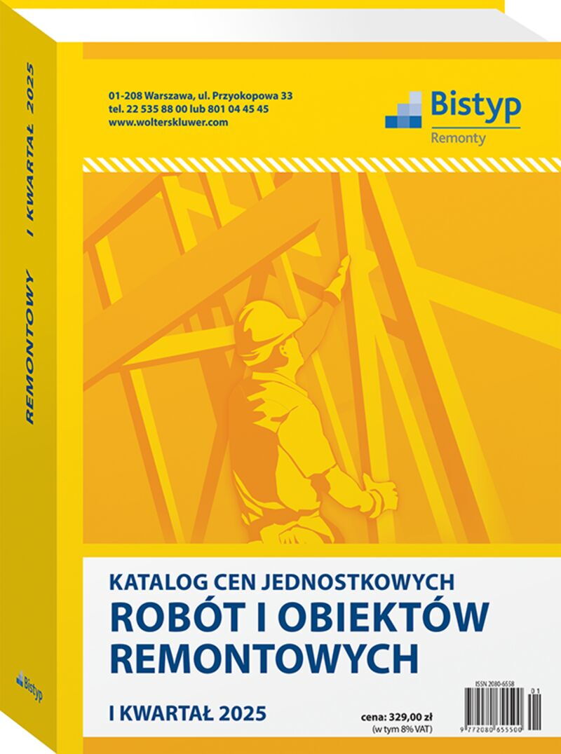 Katalog cen jednostkowych robót i obiektów REMONTOWYCH - I kwartał 2025 r.