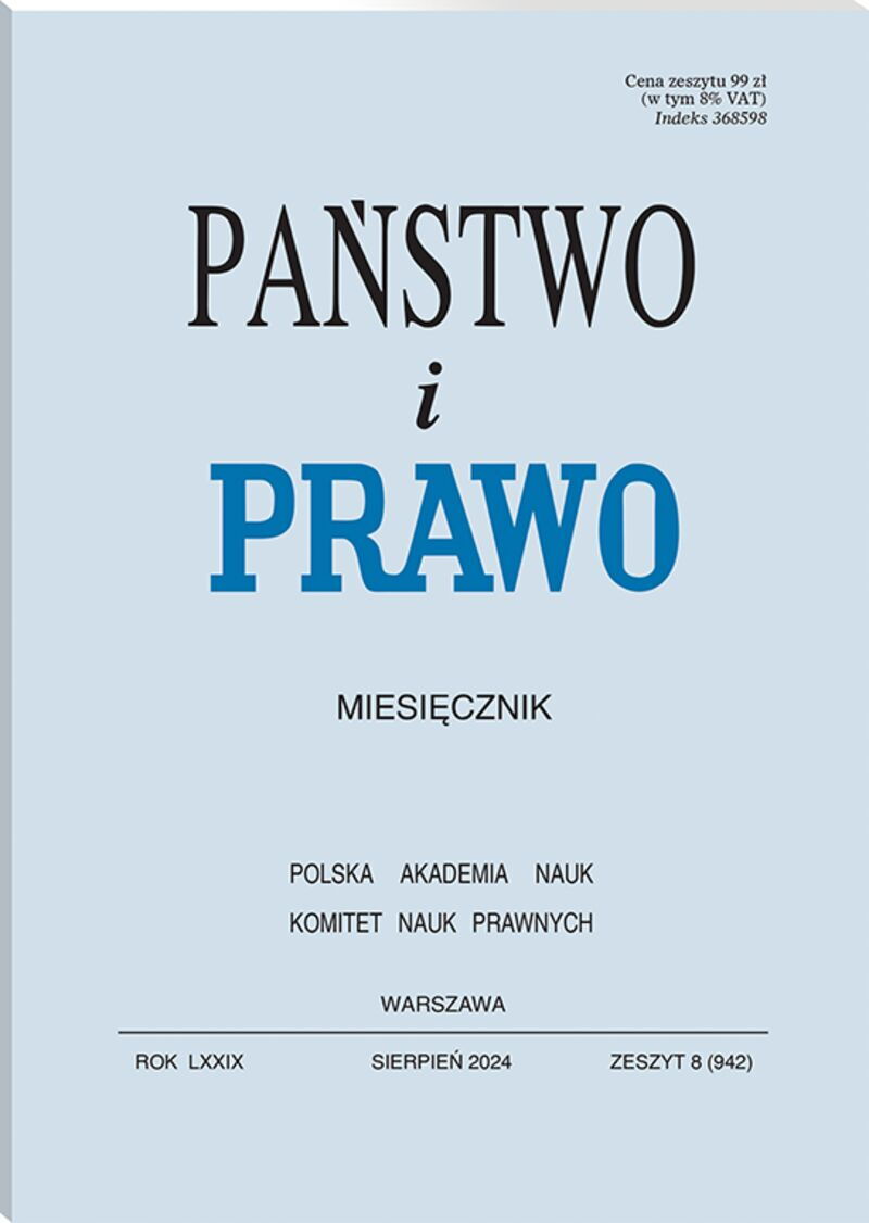 Państwo i Prawo - Nr 8/2024 942