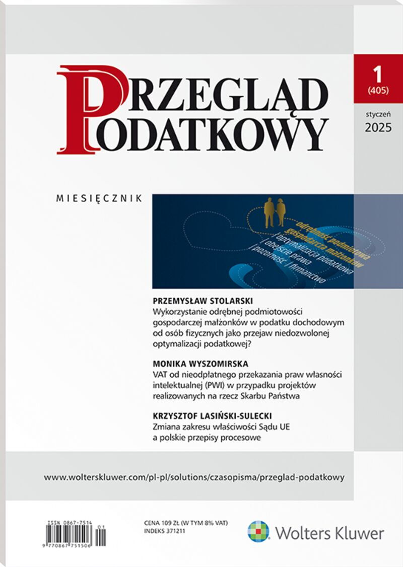 Przegląd Podatkowy - Nr 1/2025 405