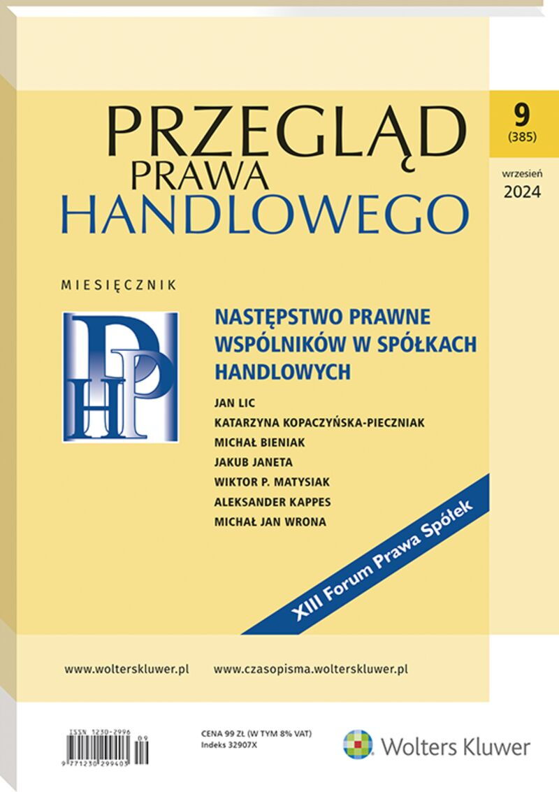 Przegląd Prawa Handlowego - Nr 9/2024 385