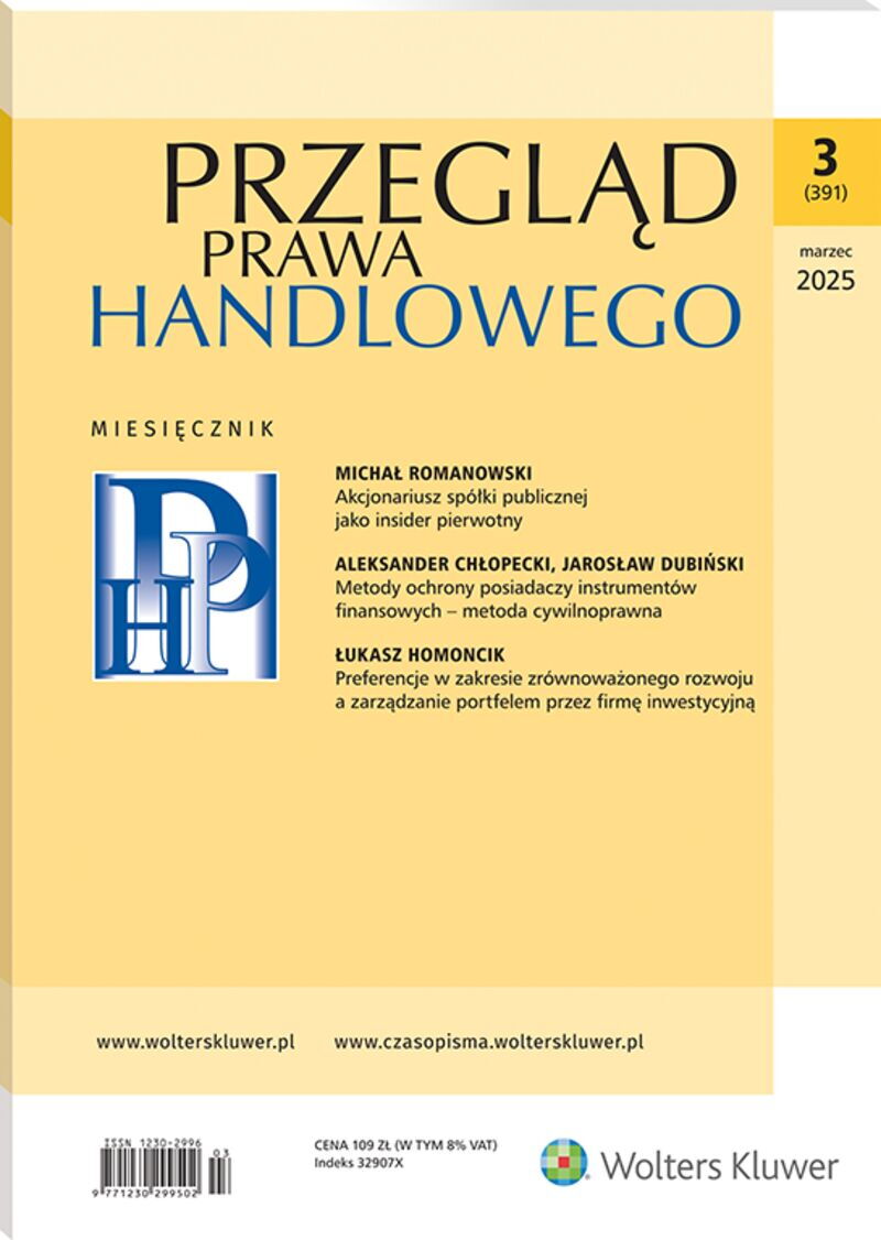 Przegląd Prawa Handlowego - Nr 3/2025 391