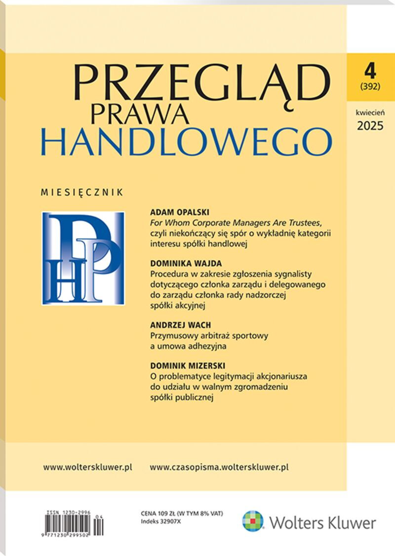 Przegląd Prawa Handlowego - Nr 4/2025 392