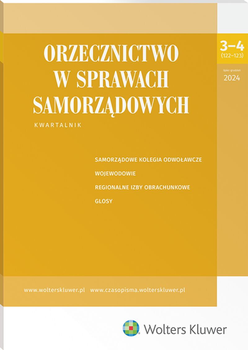 Orzecznictwo w Sprawach Samorządowych - Nr 3-4/2024