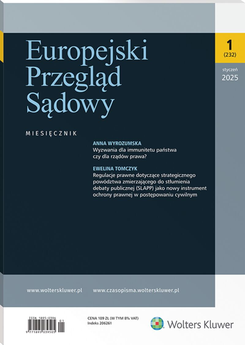 Europejski Przegląd Sądowy - Nr 1/2025 232