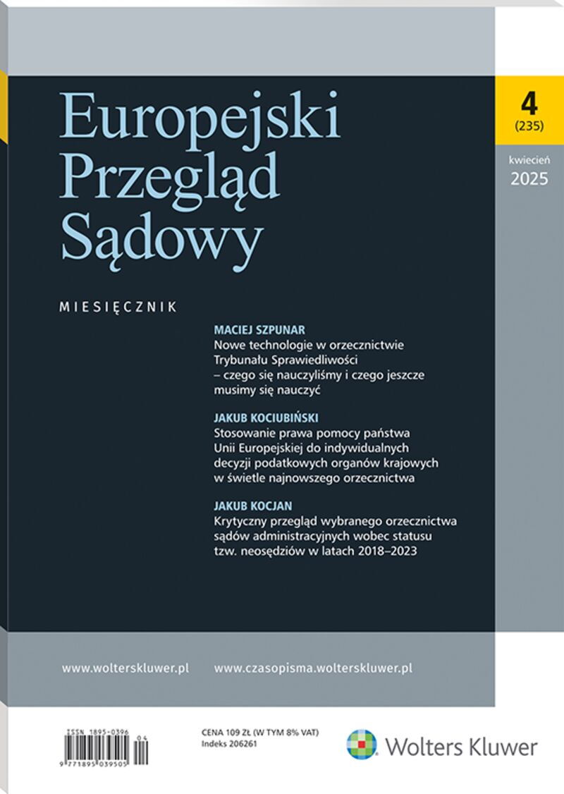 Europejski Przegląd Sądowy - Nr 4/2025 235