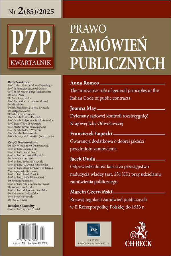 PZP Prawo Zamówień Publicznych - kwartalnik Nr 2/2025