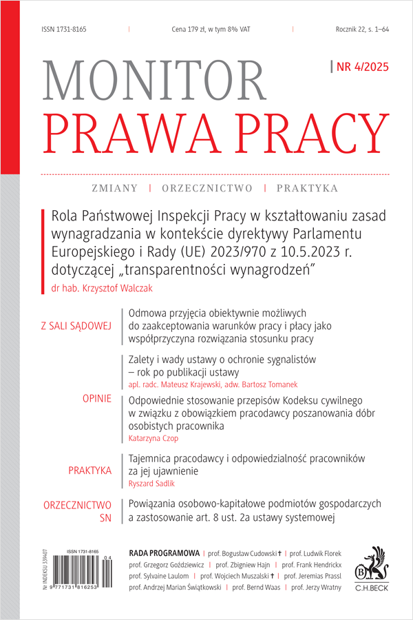 Monitor Prawa Pracy Nr 4/2025