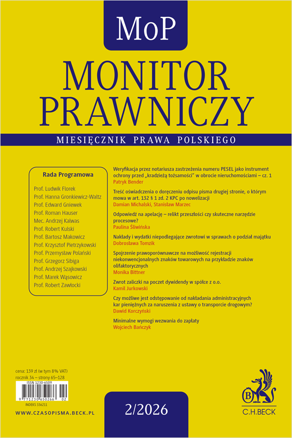 Monitor Prawniczy Nr 2/2026