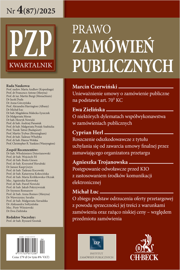 PZP Prawo Zamówień Publicznych - kwartalnik Nr 4/2025