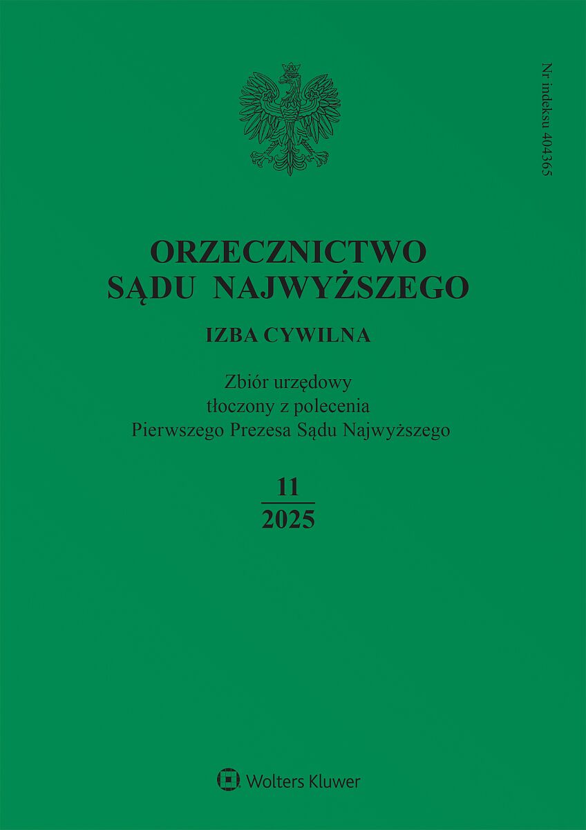 Orzecznictwo Sądu Najwyższego. Izba Cywilna - Nr 11/2025