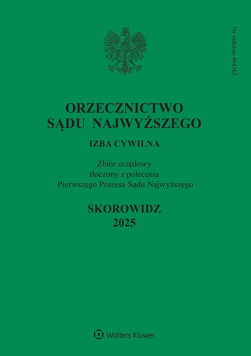 Orzecznictwo Sądu Najwyższego. Izba Cywilna - Nr 13/2025