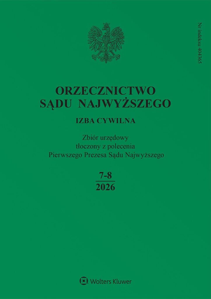 Orzecznictwo Sądu Najwyższego. Izba Cywilna - Nr 7-8/2026