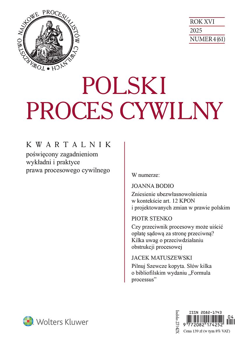 Polski Proces Cywilny - Nr 4/2025