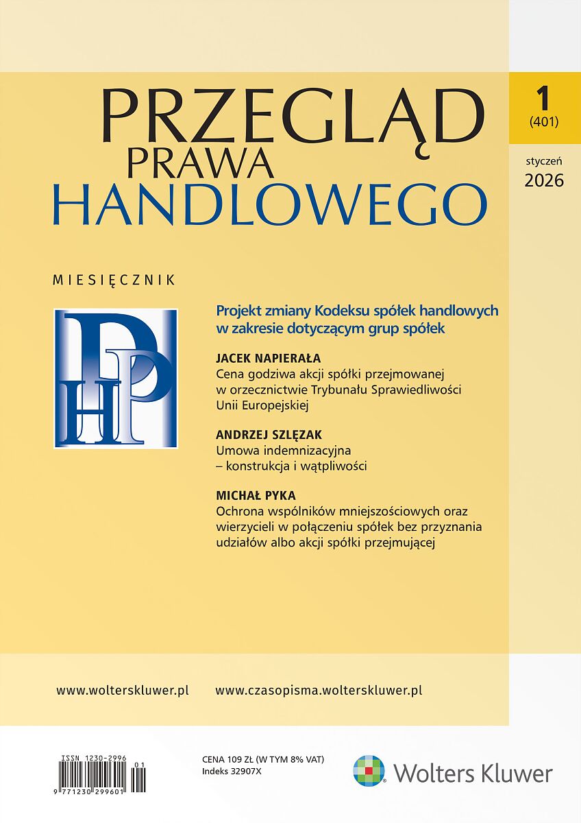 Przegląd Prawa Handlowego - Nr 1/2026 401