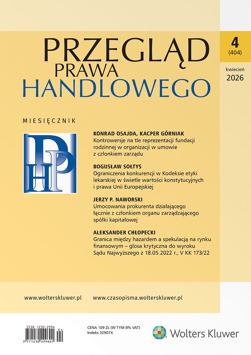 Przegląd Prawa Handlowego - Nr 4/2026 404