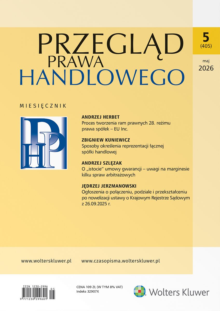Przegląd Prawa Handlowego - Nr 5/2026 405