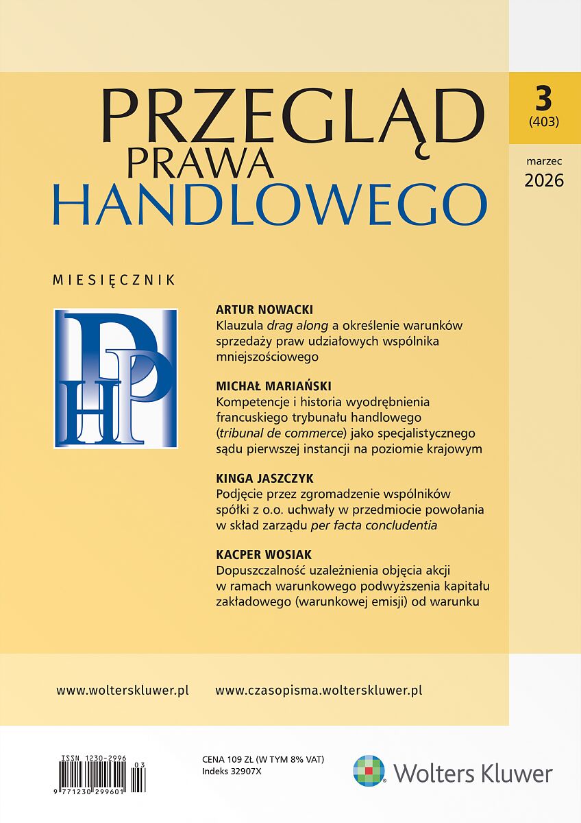 Przegląd Prawa Handlowego - Nr 3/2026 403