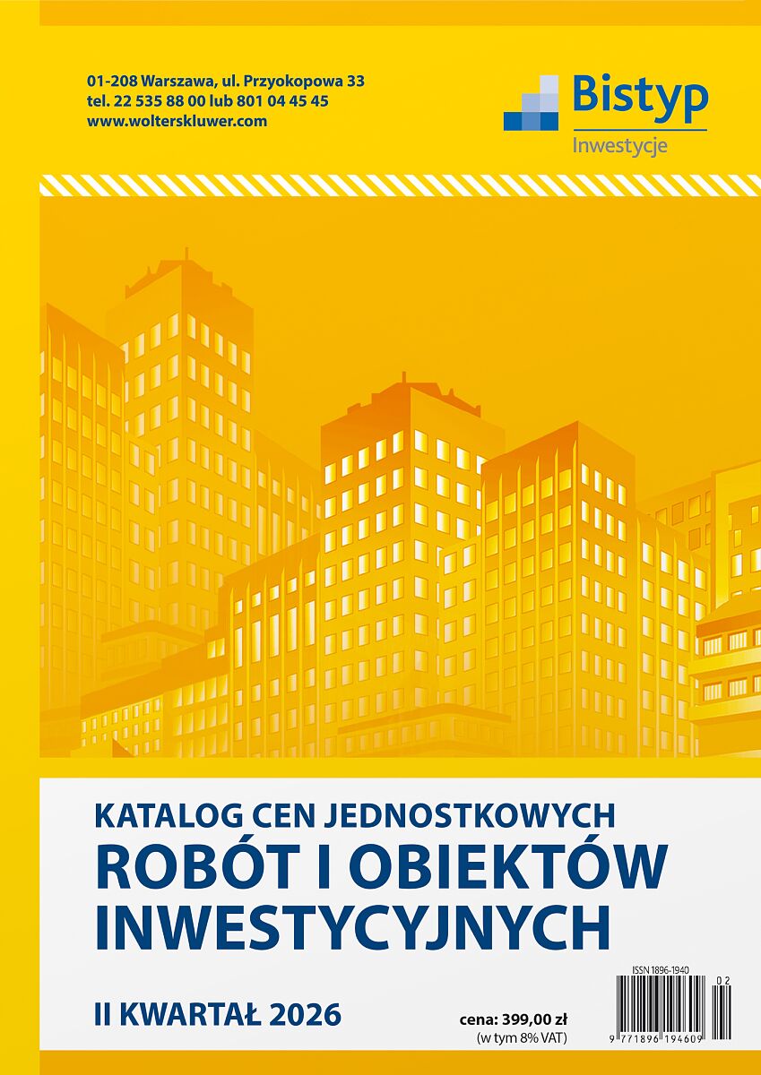 Katalog cen jednostkowych robót i obiektów INWESTYCYJNYCH - II kwartał 2026 r