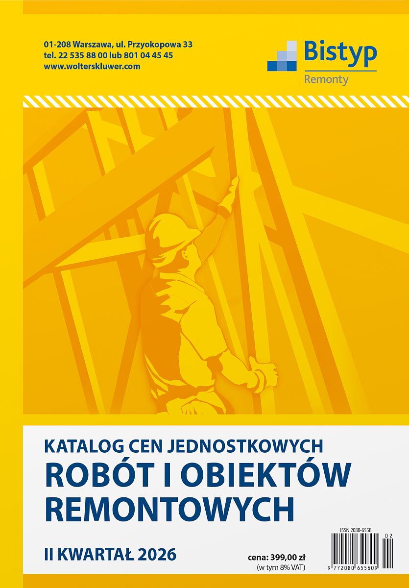Katalog cen jednostkowych robót i obiektów REMONTOWYCH - II kwartał 2026 r.