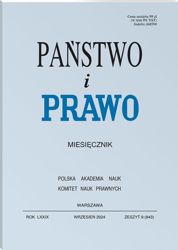 Państwo i Prawo - Nr 9/2024 [943]