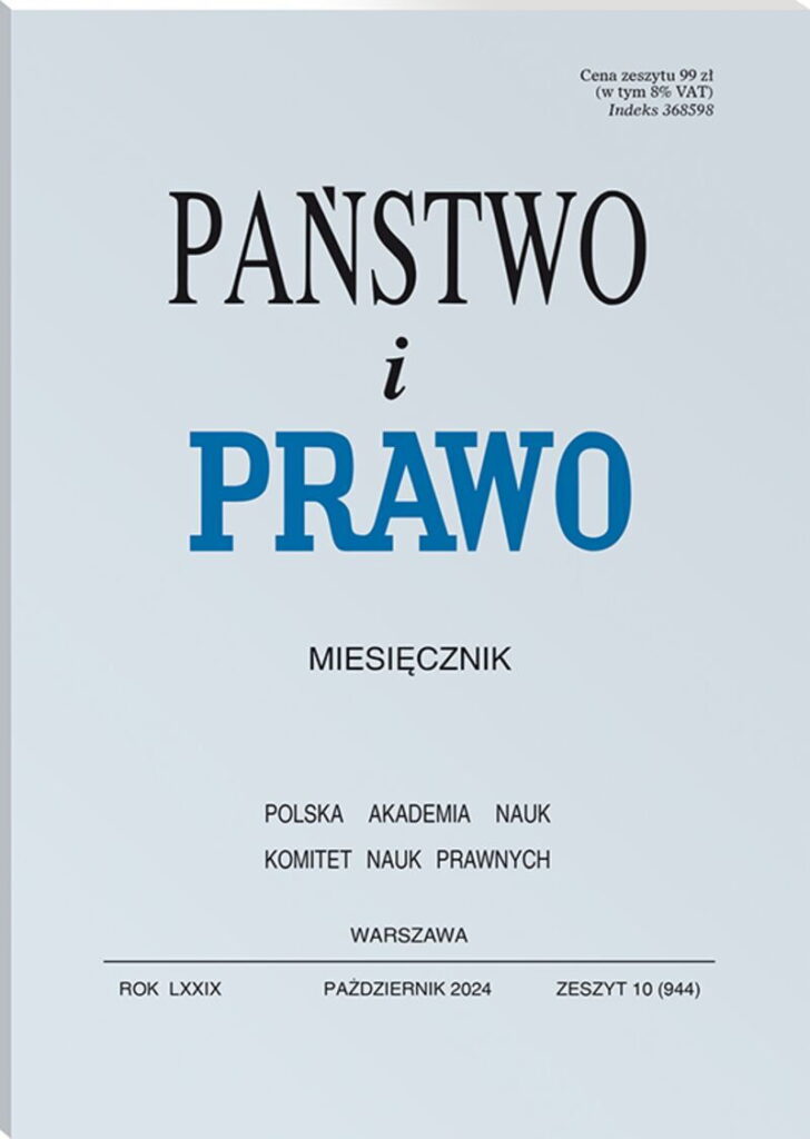 Państwo i Prawo - Nr 10/2024 [944]