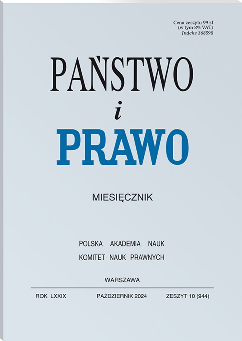 Państwo i Prawo - Nr 10/2024 [944]
