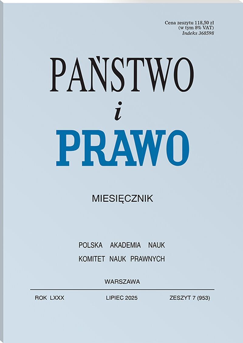 Państwo i Prawo - Nr 7/2025 [953]