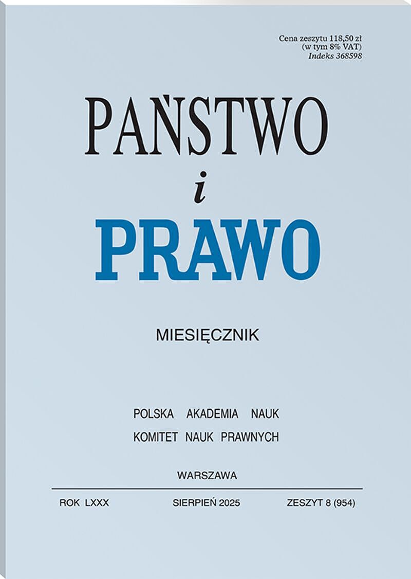Państwo i Prawo - Nr 8/2025 [954]