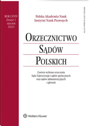 Orzecznictwo Sądów Polskich - Nr 1/2025