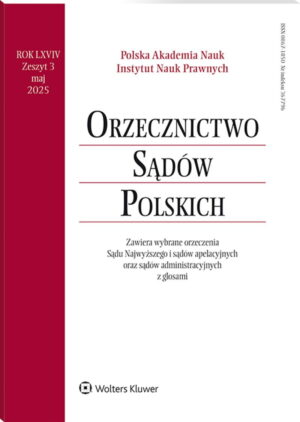 Orzecznictwo Sądów Polskich - Nr 3/2025