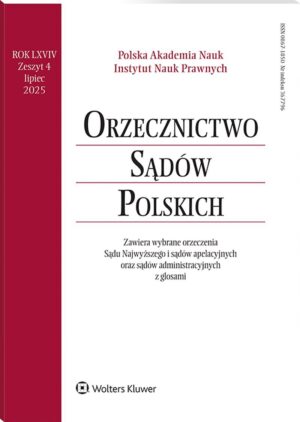 Orzecznictwo Sądów Polskich - Nr 4/2025