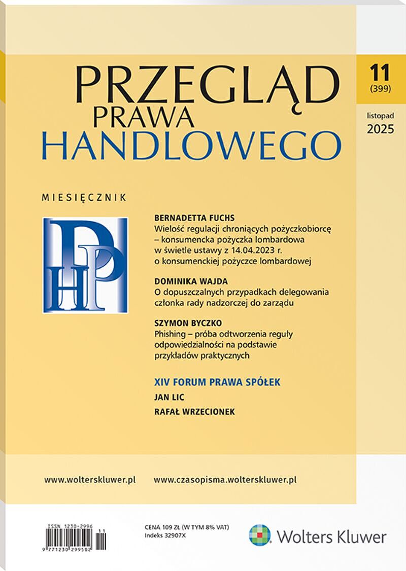 Przegląd Prawa Handlowego - Nr 11/2025 399