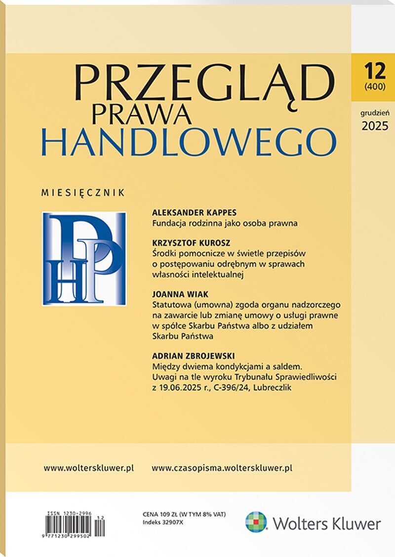 Przegląd Prawa Handlowego - Nr 12/2025 400