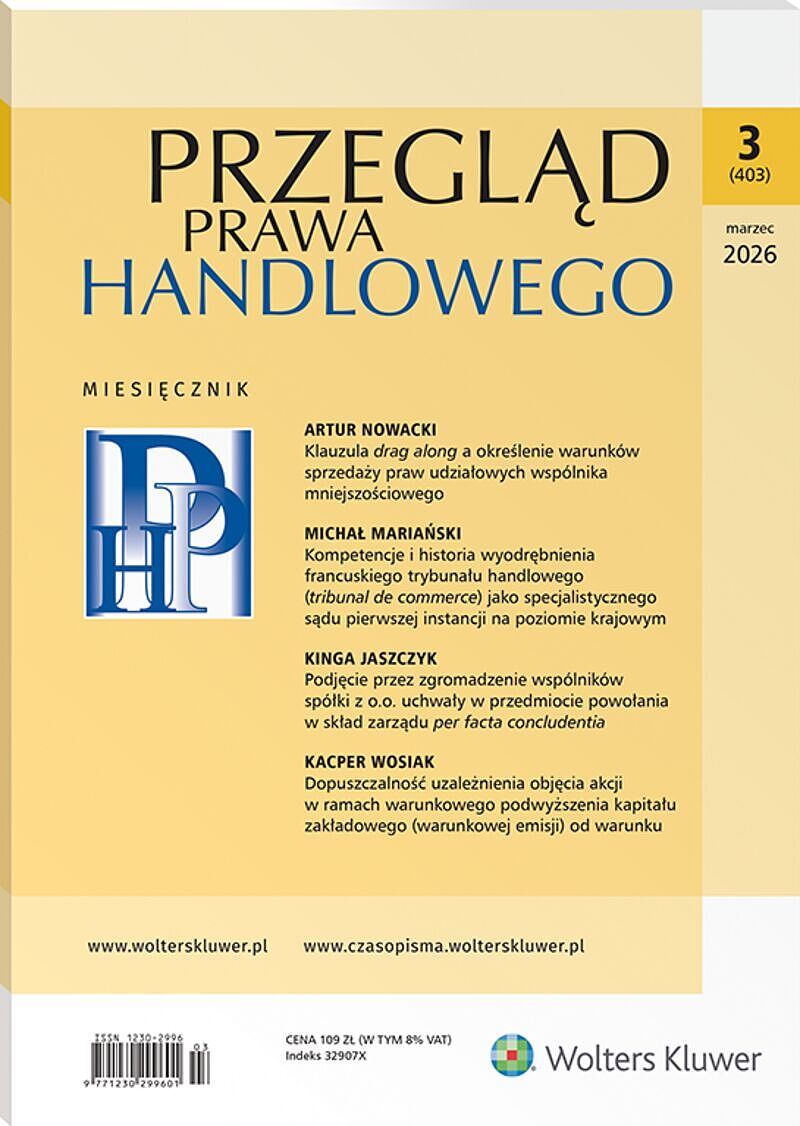 Przegląd Prawa Handlowego - Nr 3/2026 403