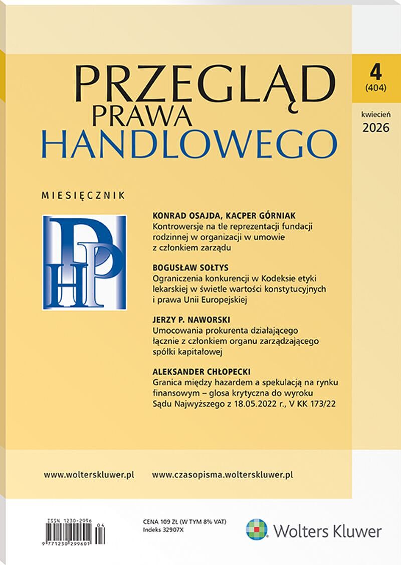 Przegląd Prawa Handlowego - Nr 4/2026 404
