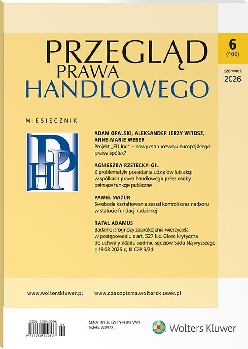 Przegląd Prawa Handlowego - Nr 6/2026 406