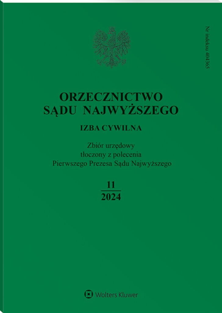 Orzecznictwo Sądu Najwyższego. Izba Cywilna - Nr 11/2024