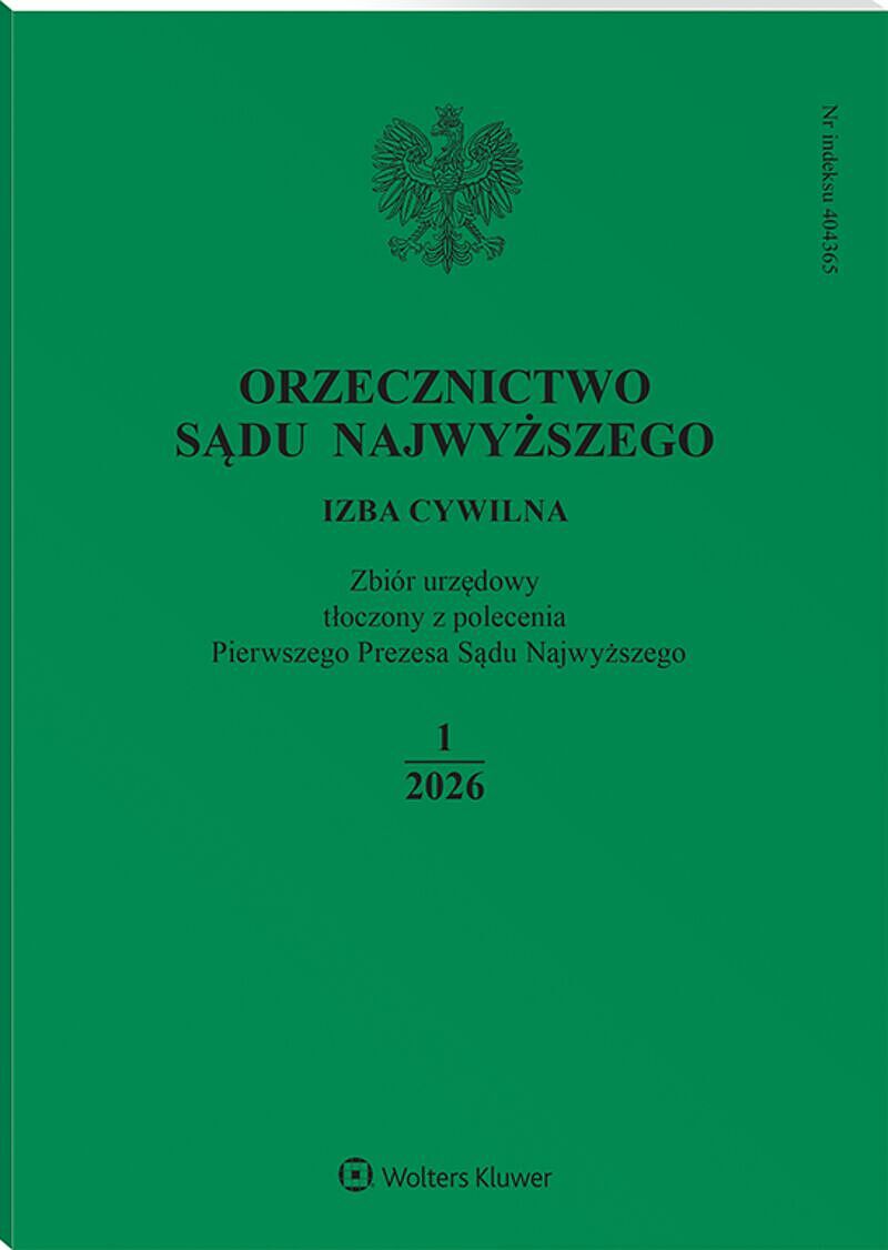 Orzecznictwo Sądu Najwyższego. Izba Cywilna - Nr 1/2026