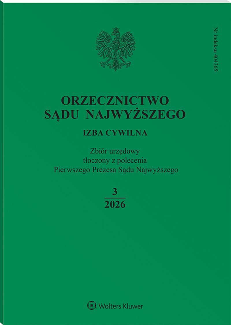 Orzecznictwo Sądu Najwyższego. Izba Cywilna - Nr 3/2026