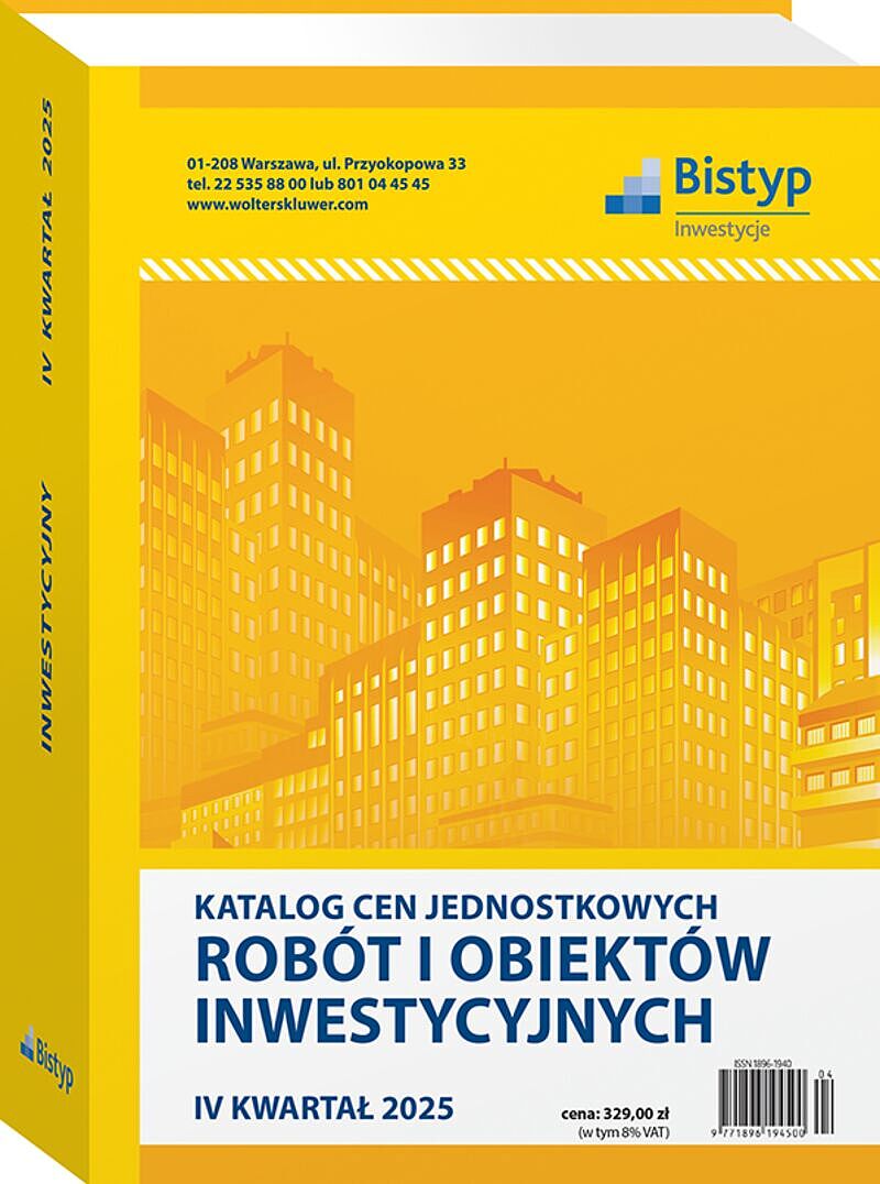 Katalog cen jednostkowych robót i obiektów INWESTYCYJNYCH - IV kwartał 2025 r.