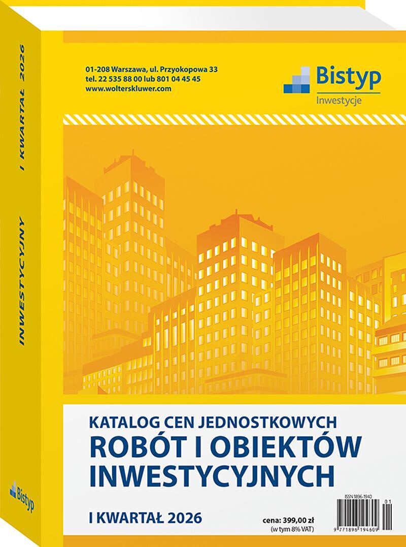 Katalog cen jednostkowych robót i obiektów INWESTYCYJNYCH - I kwartał 2026 r.