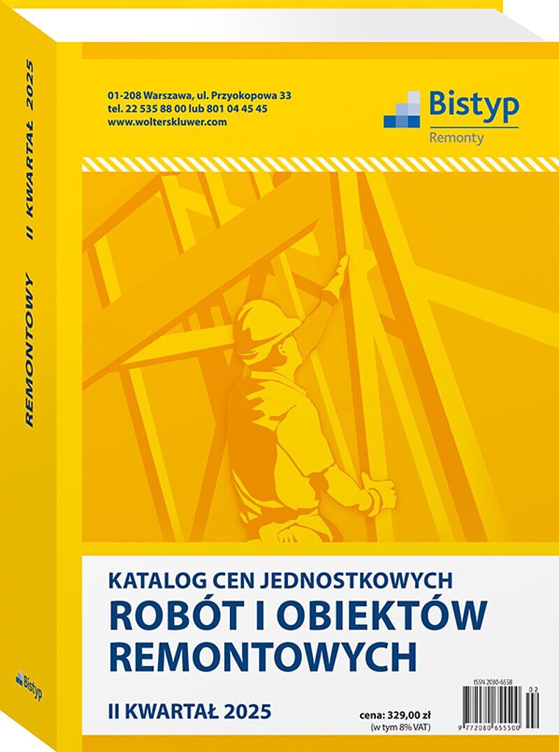 Katalog cen jednostkowych robót i obiektów REMONTOWYCH - II kwartał 2025 r.