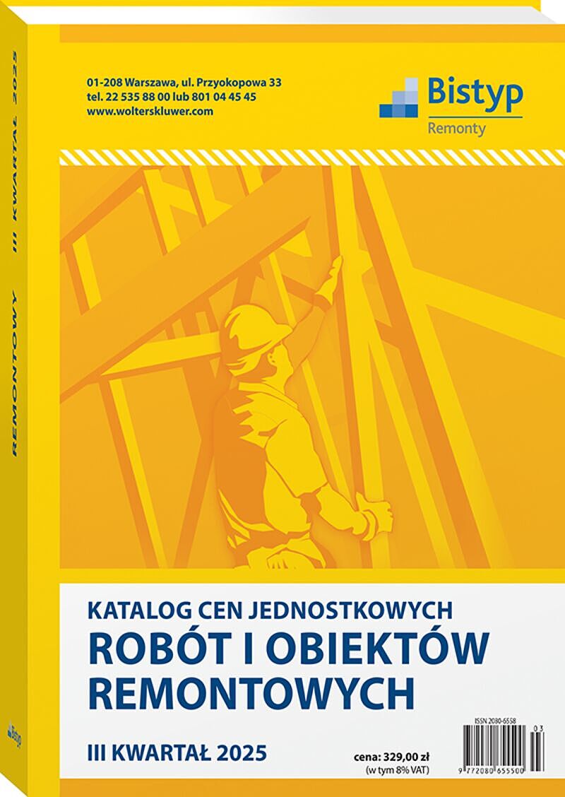 Katalog cen jednostkowych robót i obiektów REMONTOWYCH - III kwartał 2025 r.