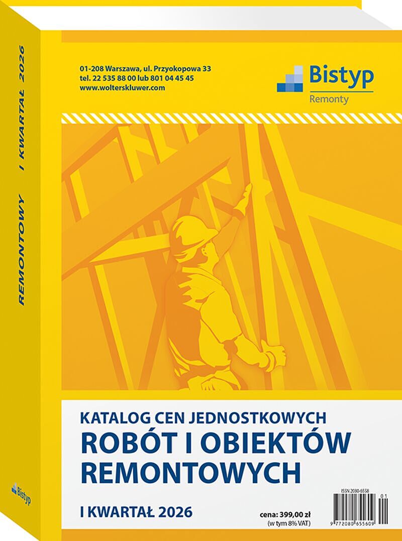 Katalog cen jednostkowych robót i obiektów REMONTOWYCH - I kwartał 2026 r.