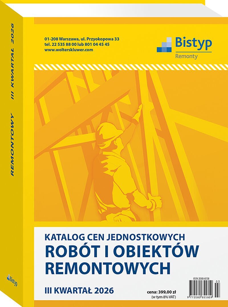 Katalog cen jednostkowych robót i obiektów REMONTOWYCH - III kwartał 2026 r.