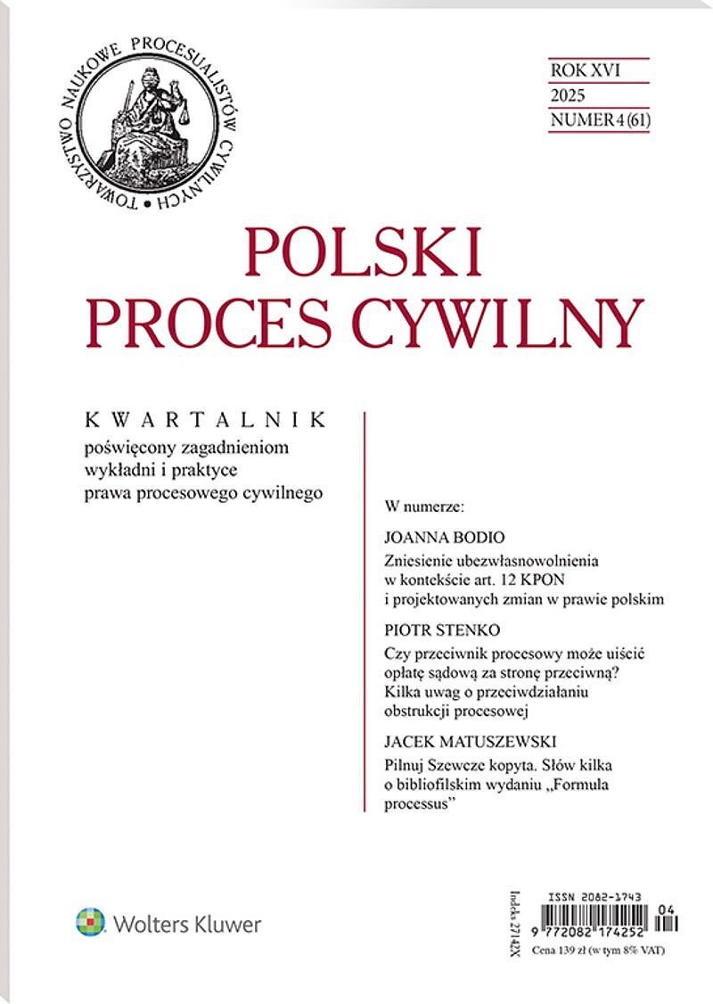 Polski Proces Cywilny - Nr 4/2025