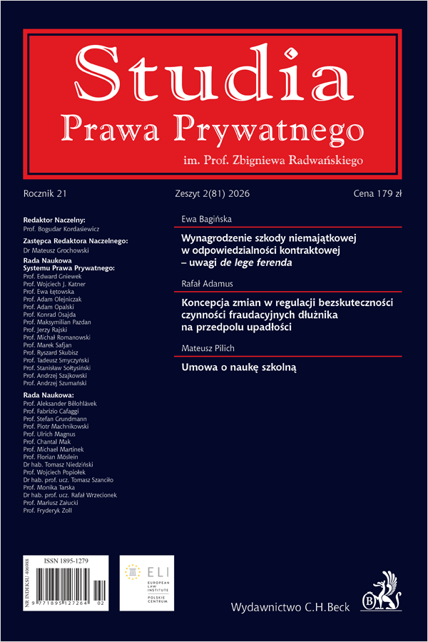Studia Prawa Prywatnego. Zeszyt 2/2026
